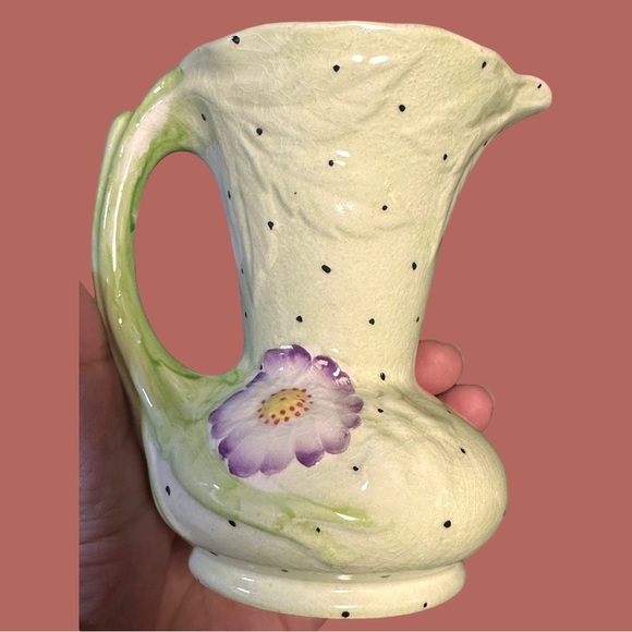 VINTAGE 1950s JAMES KENT JEANETTE PATTERN (#2973) SMALL FLORAL DESIGN VASE - Picture 6 of 9